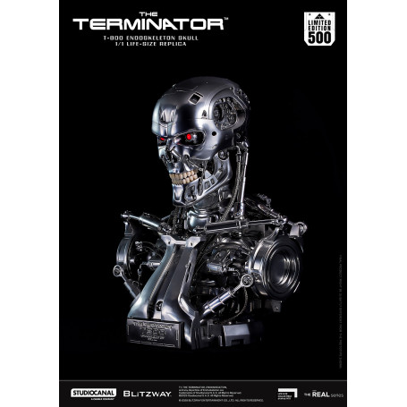Blitzway - T800 Cráneo Endoesqueleto 1/1 Tamaño Natural - The Terminator