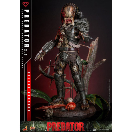 Hot Toys - Predator 2.0 Versión Deluxe - Cazador de la Jungla