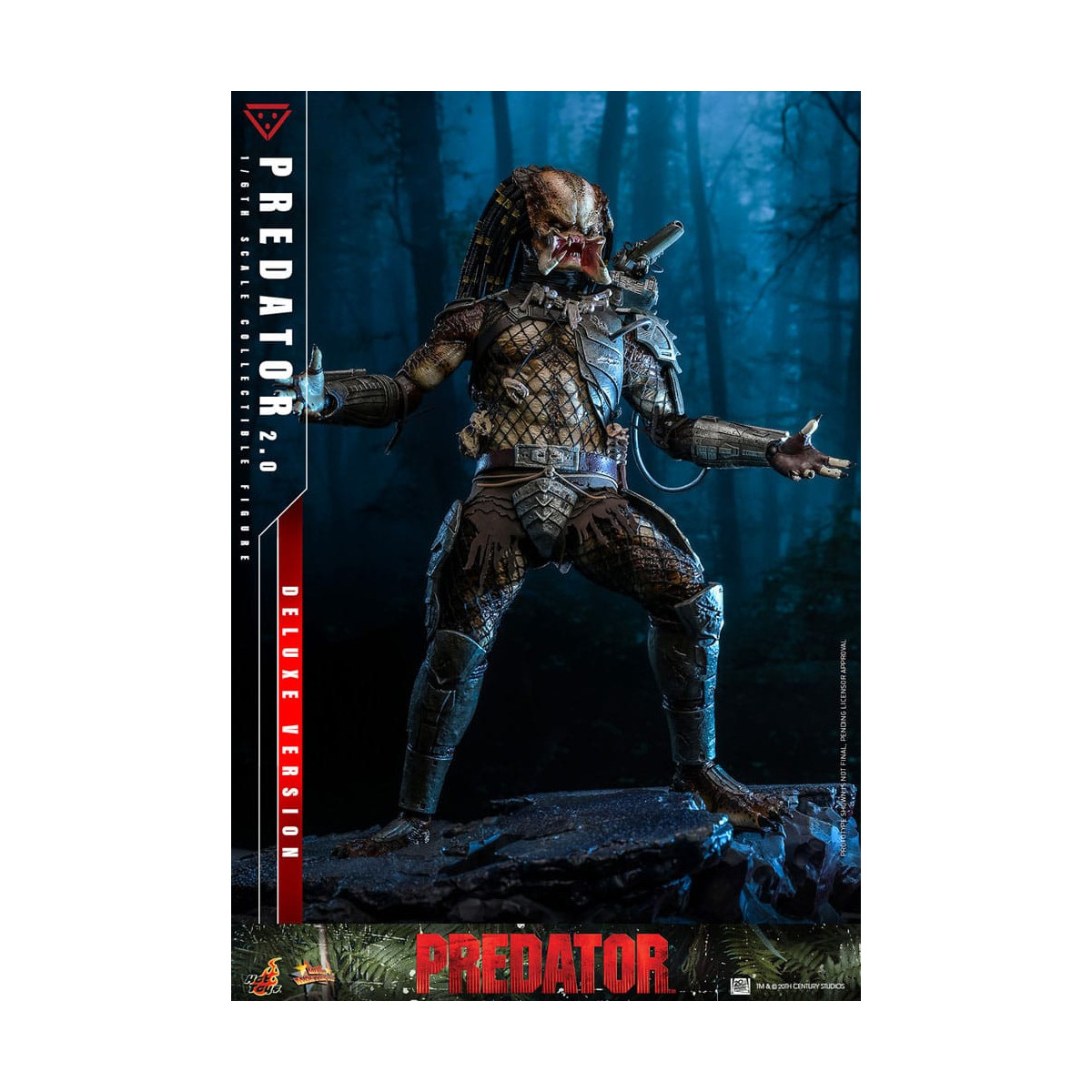 Hot Toys - Predator 2.0 Versión Deluxe - Cazador de la Jungla