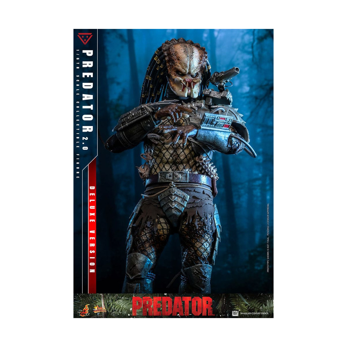Hot Toys - Predator 2.0 Versión Deluxe - Cazador de la Jungla