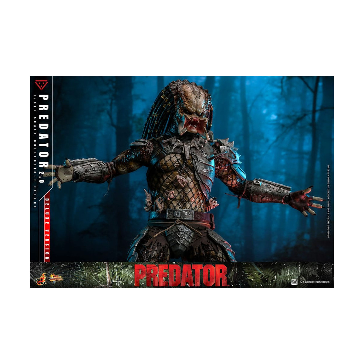 Hot Toys - Predator 2.0 Versión Deluxe - Cazador de la Jungla