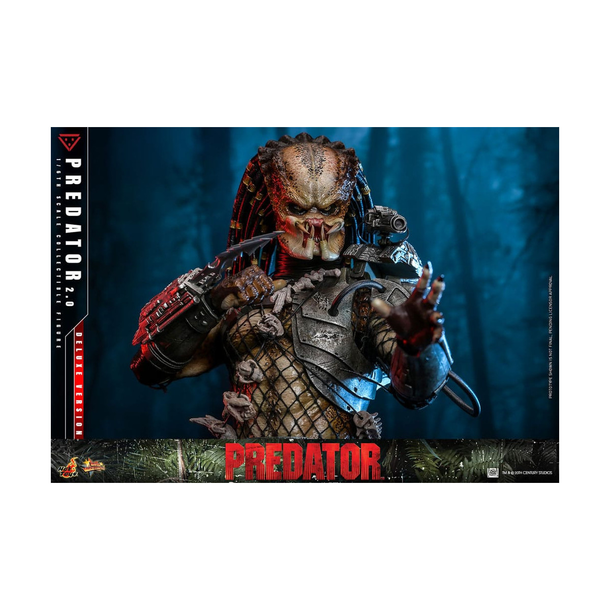 Hot Toys - Predator 2.0 Versión Deluxe - Cazador de la Jungla
