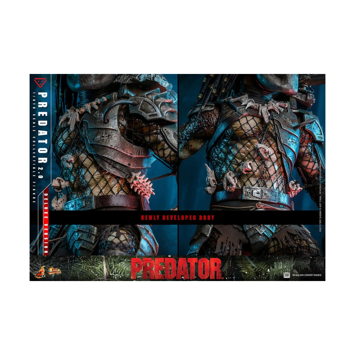 Hot Toys - Predator 2.0 Versión Deluxe - Cazador de la Jungla