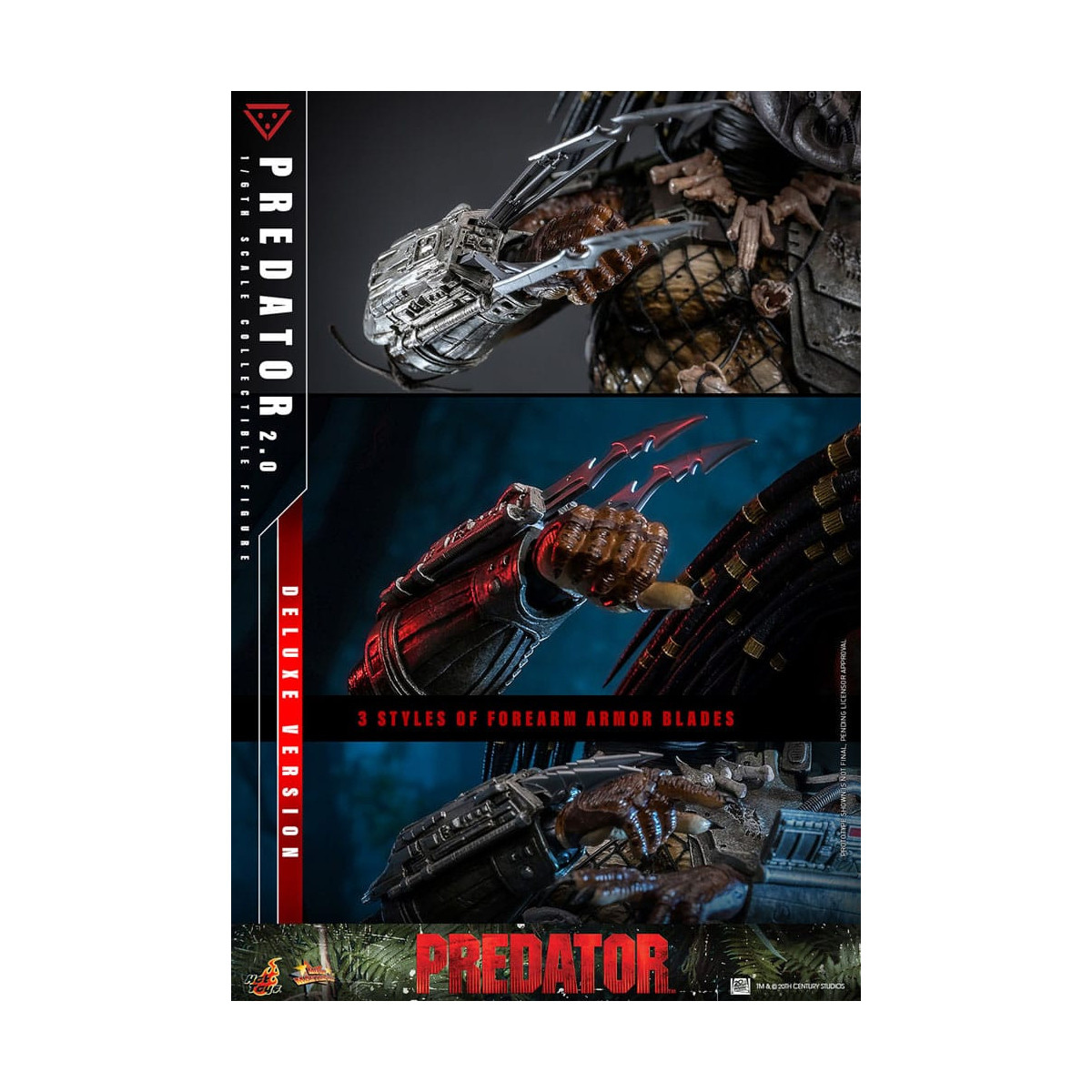 Hot Toys - Predator 2.0 Versión Deluxe - Cazador de la Jungla