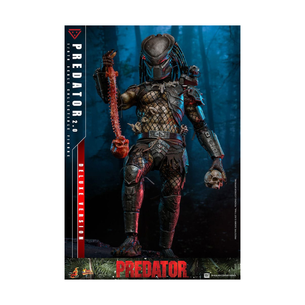 Hot Toys - Predator 2.0 Versión Deluxe - Cazador de la Jungla