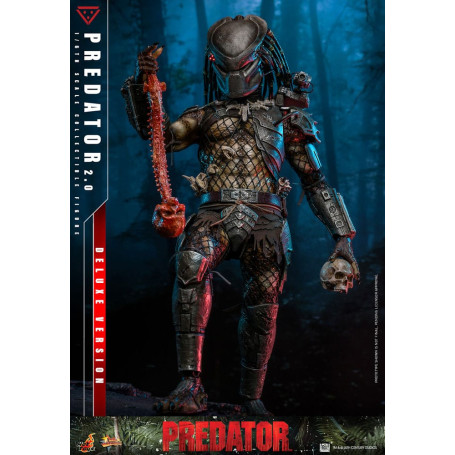 Hot Toys - Predator 2.0 Versión Deluxe - Cazador de la Jungla