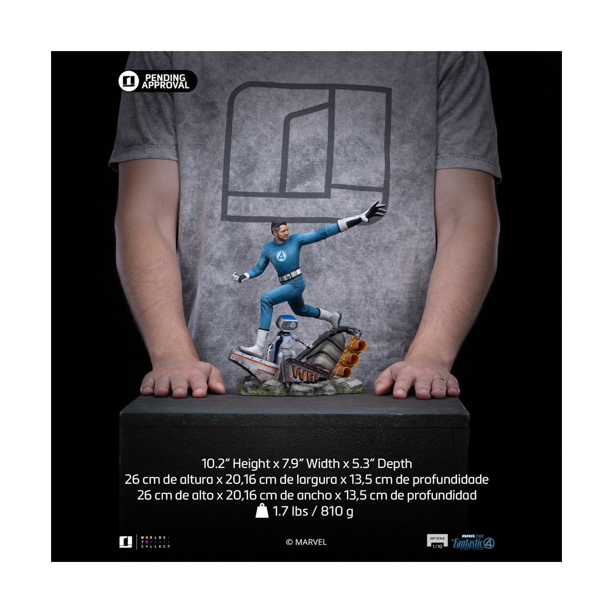 Iron Studios - Marvel Fantastic 4 - Mr. Fantastic Reed Richards Artes Escala 1/10