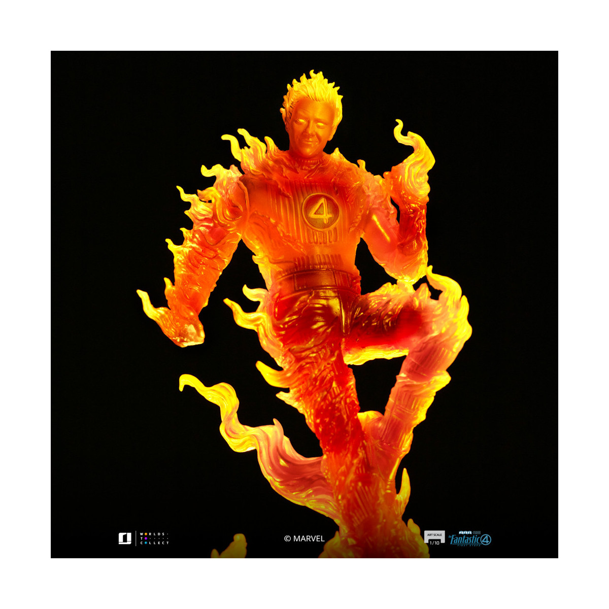 Iron Studios - Marvel Fantastic 4 - Antorcha Humana Johnny Storm Escala Arte Escala 1/10