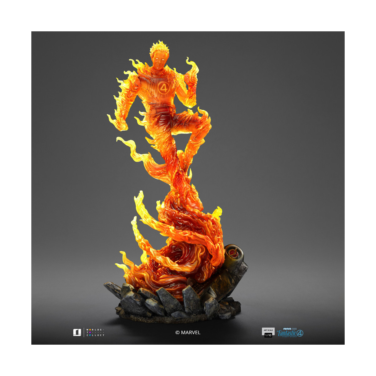 Iron Studios - Marvel Fantastic 4 - Antorcha Humana Johnny Storm Escala Arte Escala 1/10