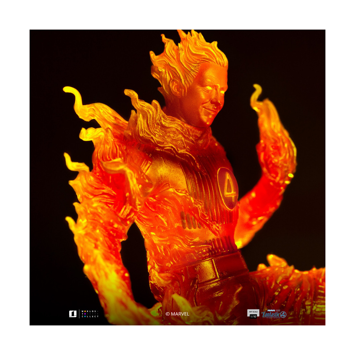 Iron Studios - Marvel Fantastic 4 - Antorcha Humana Johnny Storm Escala Arte Escala 1/10