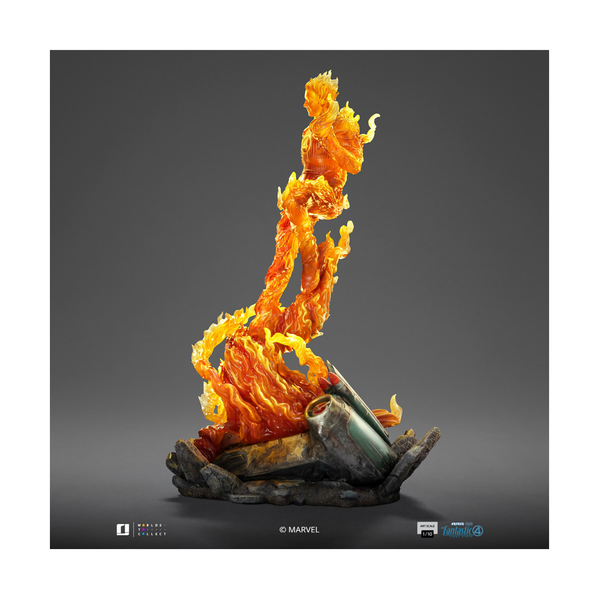 Iron Studios - Marvel Fantastic 4 - Antorcha Humana Johnny Storm Escala Arte Escala 1/10