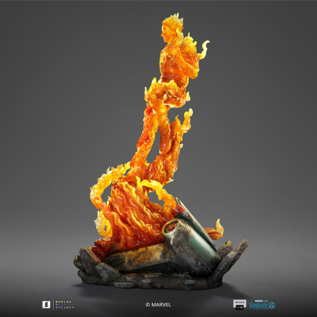 Iron Studios - Marvel Fantastic 4 - Antorcha Humana Johnny Storm Escala Arte Escala 1/10