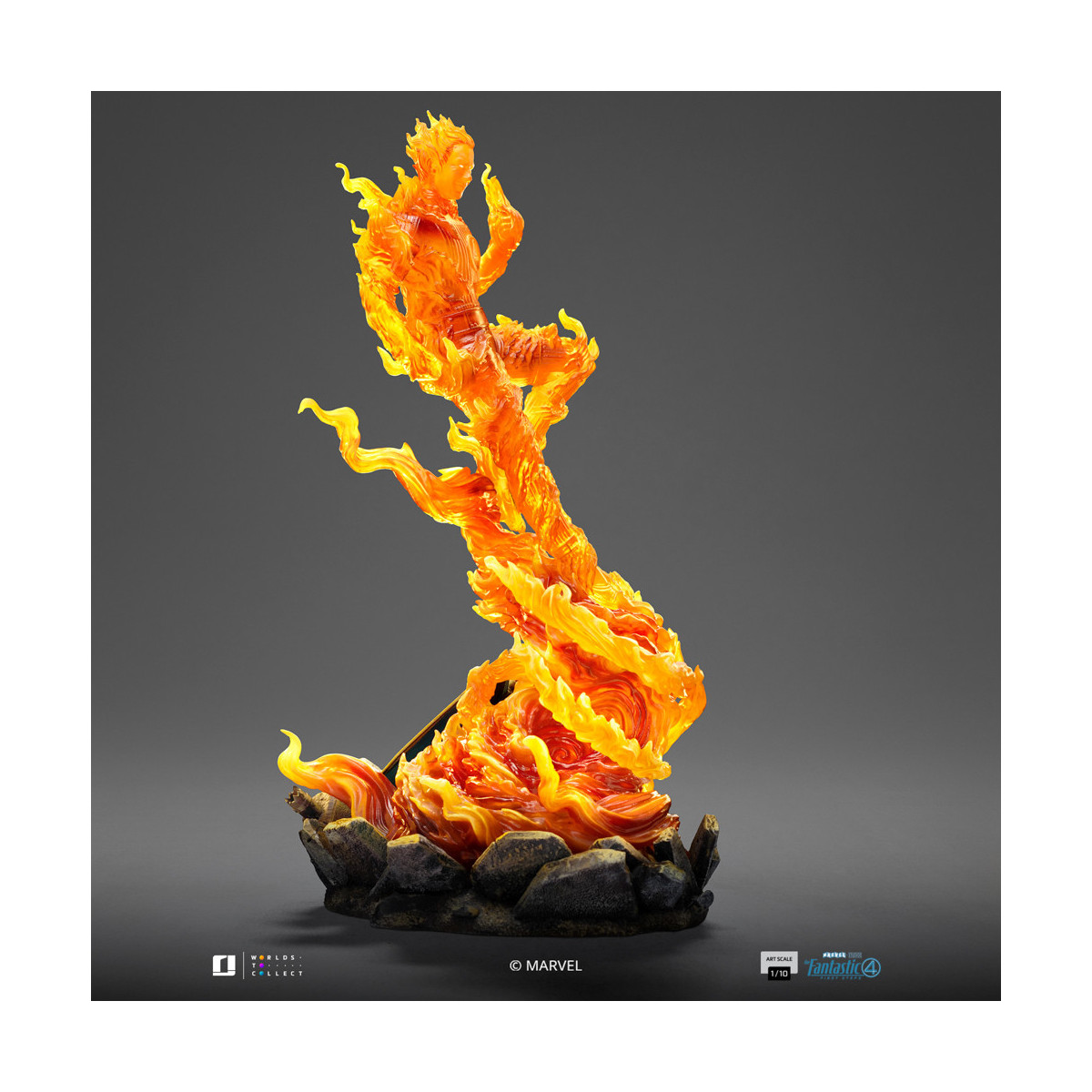 Iron Studios - Marvel Fantastic 4 - Antorcha Humana Johnny Storm Escala Arte Escala 1/10