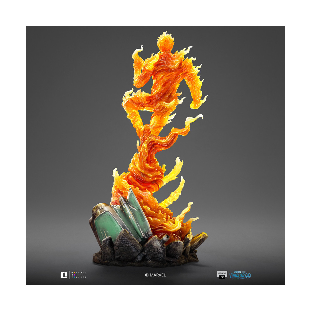 Iron Studios - Marvel Fantastic 4 - Antorcha Humana Johnny Storm Escala Arte Escala 1/10