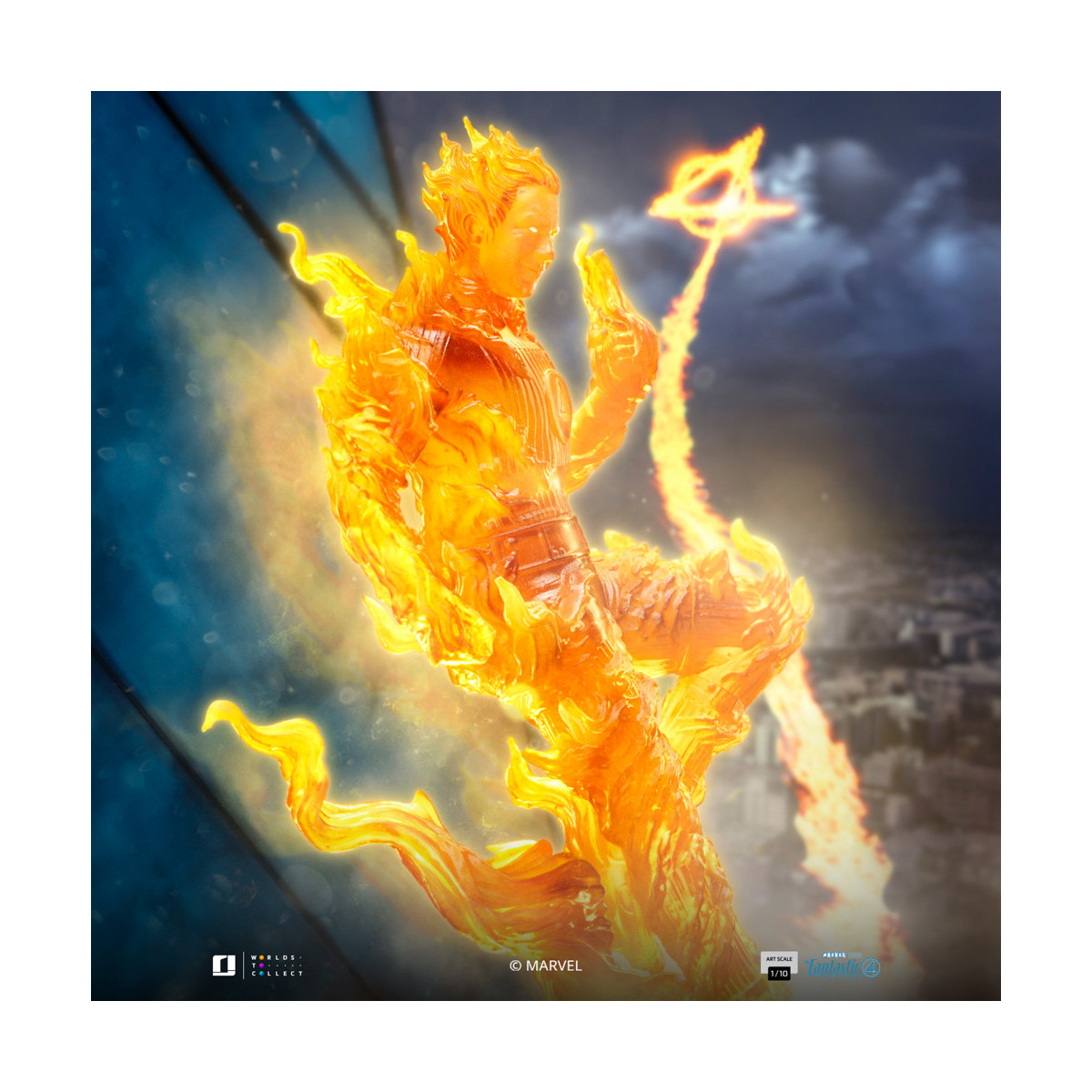 Iron Studios - Marvel Fantastic 4 - Antorcha Humana Johnny Storm Escala Arte Escala 1/10