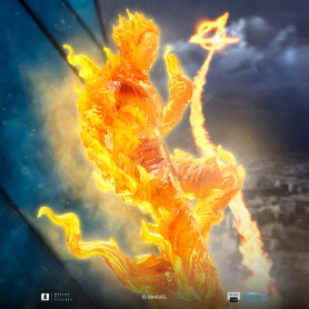Iron Studios - Marvel Fantastic 4 - Antorcha Humana Johnny Storm Escala Arte Escala 1/10