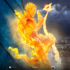 Iron Studios - Marvel Fantastic 4 - Antorcha Humana Johnny Storm Escala Arte Escala 1/10