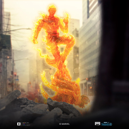 Iron Studios - Marvel Fantastic 4 - Antorcha Humana Johnny Storm Escala Arte Escala 1/10