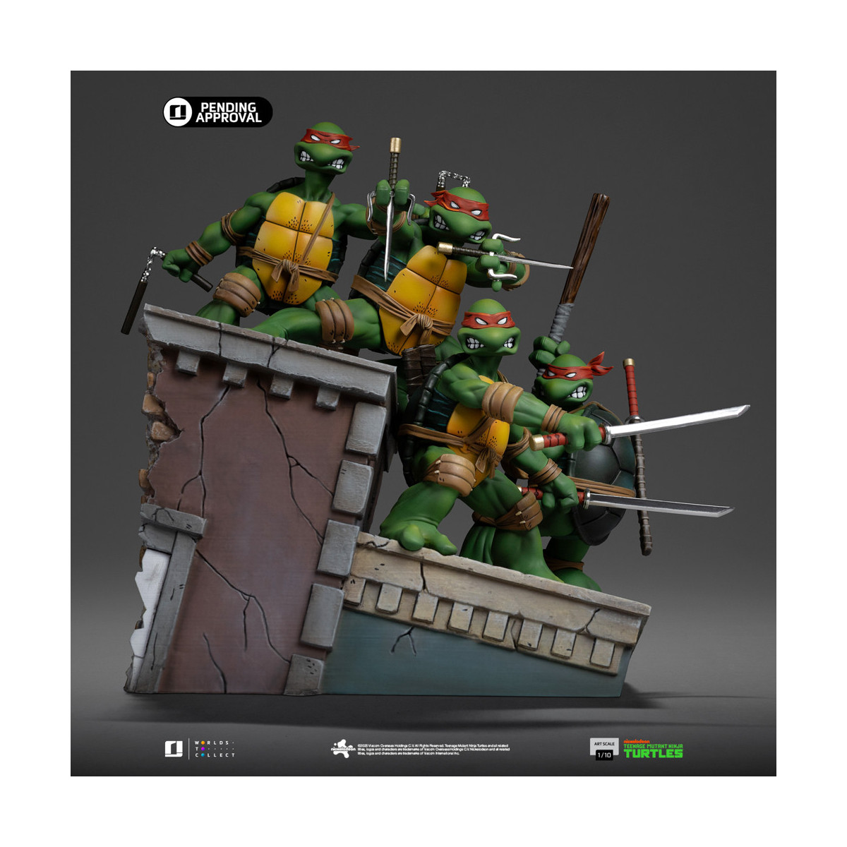 Iron Studios - TMNT 1st Cover Set - Teenage Mutant Ninja Turtles Art Scale 1/10
