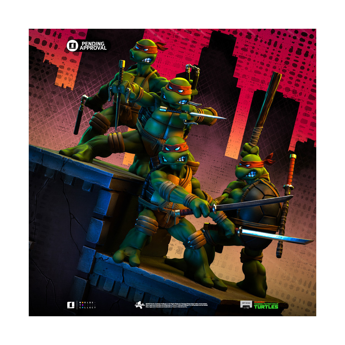 Iron Studios - TMNT 1st Cover Set - Teenage Mutant Ninja Turtles Art Scale 1/10