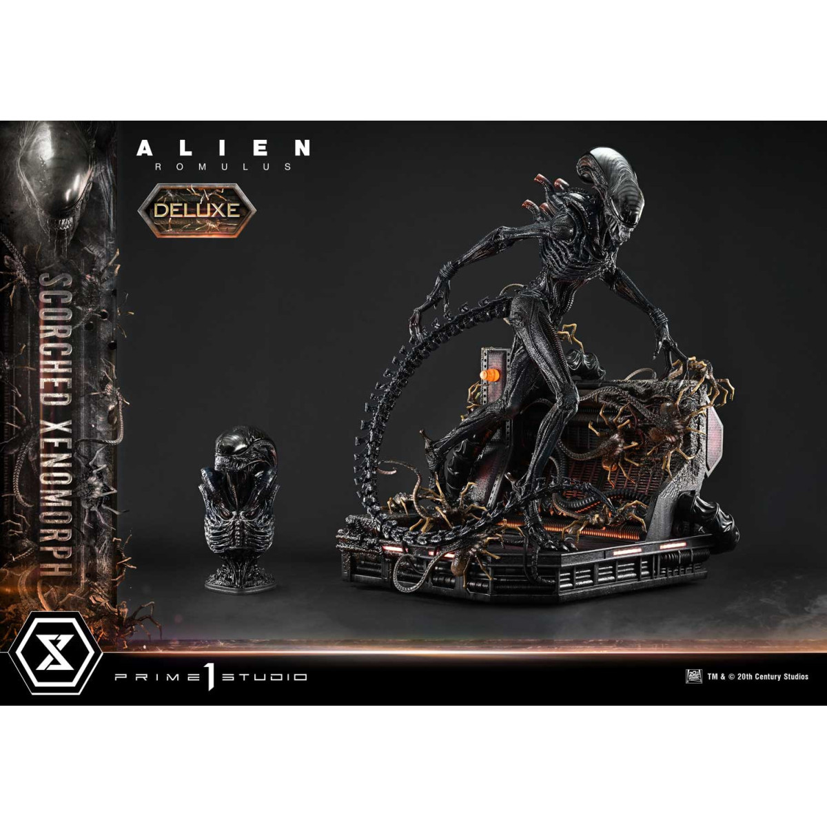 Prime 1 Studio - Scorched Xenomorph DX Bonus Version 1/3 - Alien: Romulus Museum Masterline XL