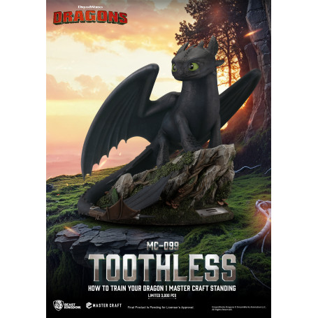 Beast Kingdom - Cómo entrenar a tu dragón 1 - Mastercraft Standing Toothless - Desdentao