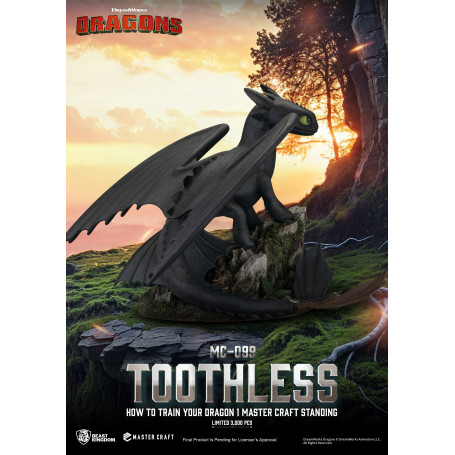 Beast Kingdom - Cómo entrenar a tu dragón 1 - Mastercraft Standing Toothless - Desdentao