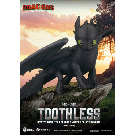 Beast Kingdom - Cómo entrenar a tu dragón 1 - Mastercraft Standing Toothless - Desdentao