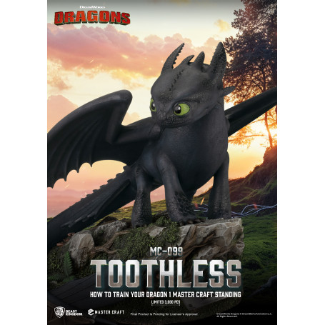 Beast Kingdom - Cómo entrenar a tu dragón 1 - Mastercraft Standing Toothless - Desdentao