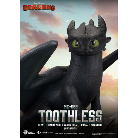 Beast Kingdom - Cómo entrenar a tu dragón 1 - Mastercraft Standing Toothless - Desdentao