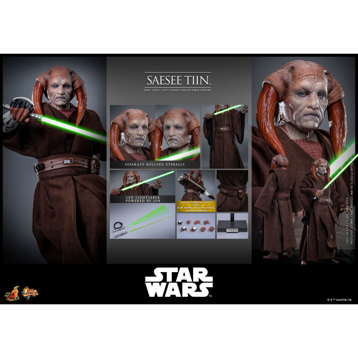 Hot Toys Star Wars - Saesee Tiin MMS1/6 - La Venganza de los Sith