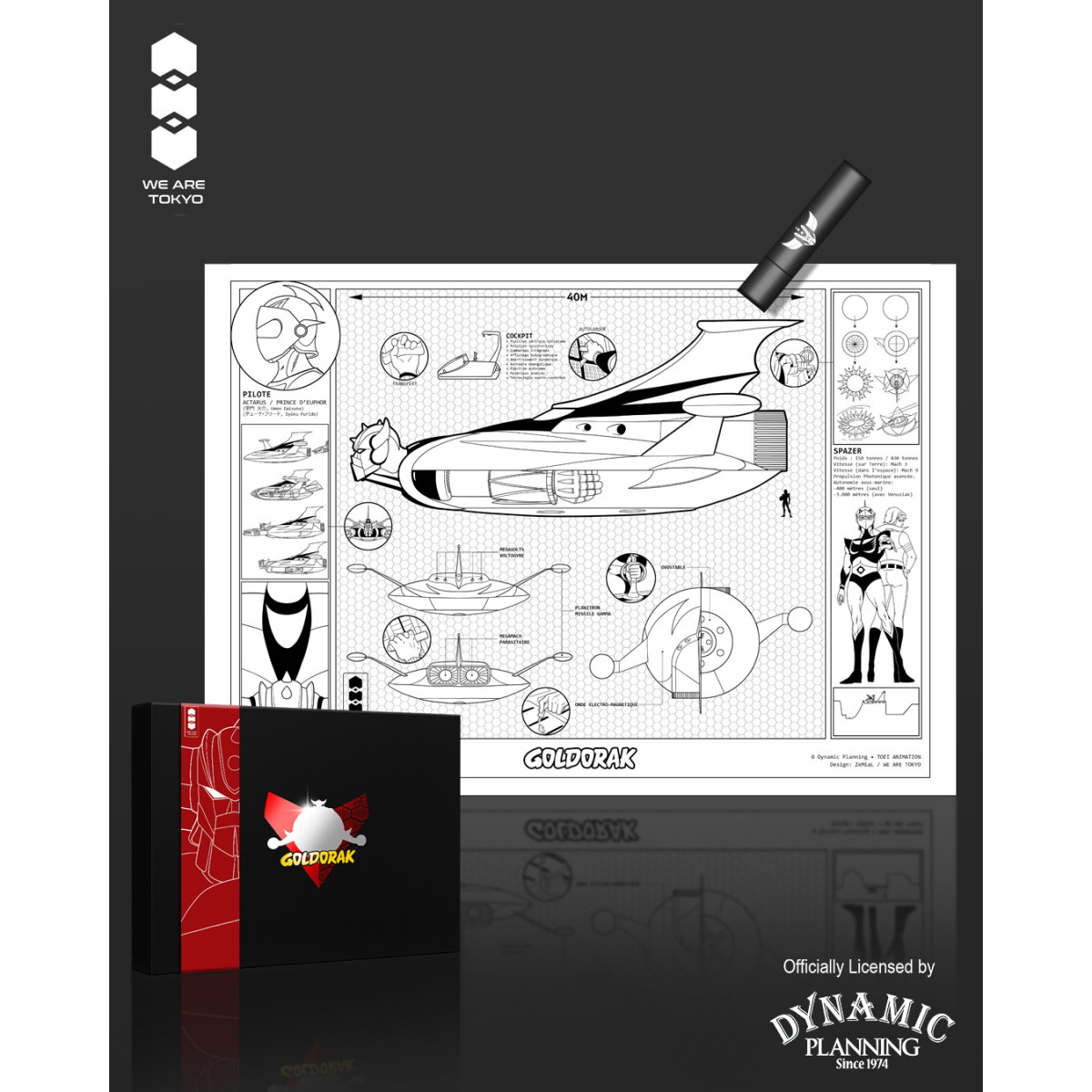 Takara Tomy Peluche MOCCHI MOCCHI GOLDORAK - 50 ANIVERSARIO - Ufo Robot Grendizer