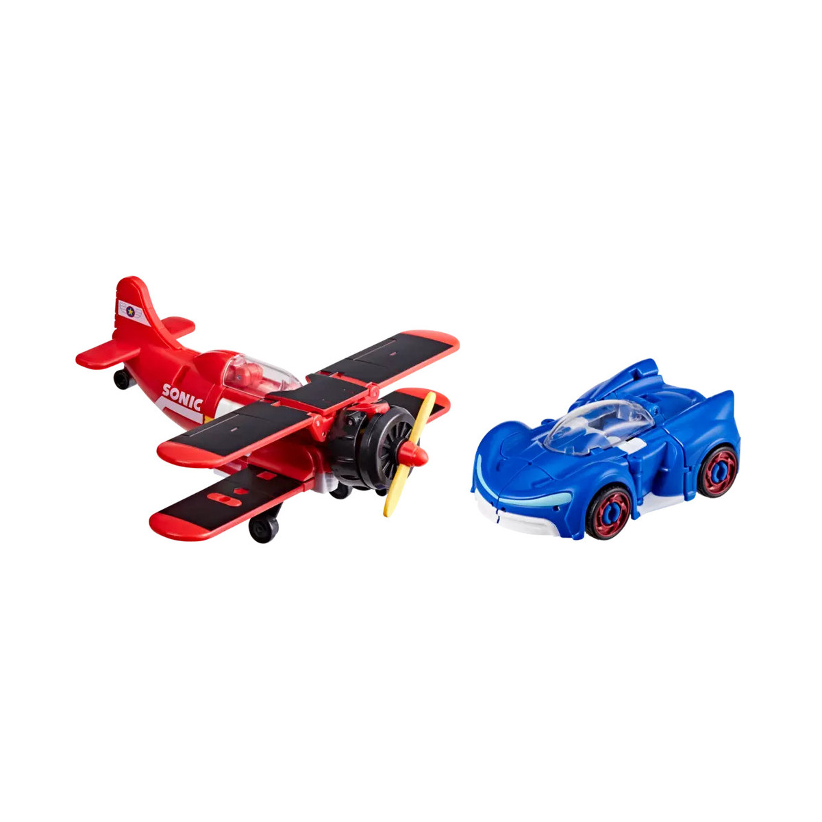 Hasbro - Transformers Colaborativo Sonic the Hedgehog x Transformers - Cola de Ala y Booster Azul