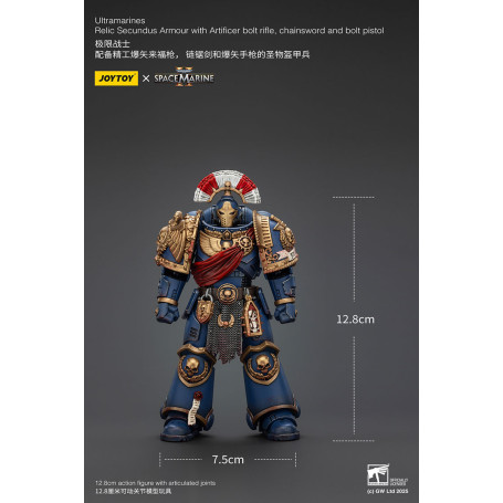 JoyToy - Marines Espaciales II - Ultramarines Relic Secundus Armadura con Artificer Bolt Rifle Chainsword y Bolt Pistol 1/18