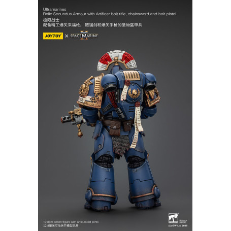 JoyToy - Marines Espaciales II - Ultramarines Relic Secundus Armadura con Artificer Bolt Rifle Chainsword y Bolt Pistol 1/18