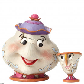 Disney Traditions Belle et la Bête Mrs Potts et Chip 10 cm 
