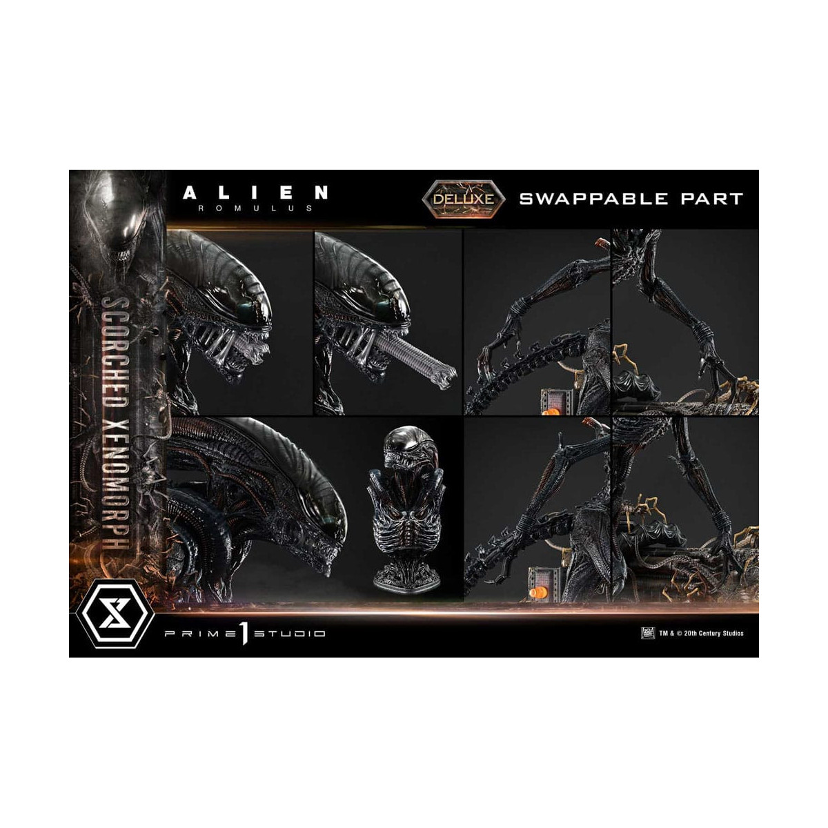 Prime 1 Studio - Scorched Xenomorph Deluxe Version 1/3 - Alien: Museo Romulus Masterline XL