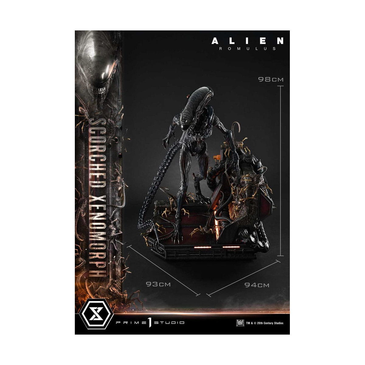 Prime 1 Studio - Scorched Xenomorph Deluxe Version 1/3 - Alien: Museo Romulus Masterline XL