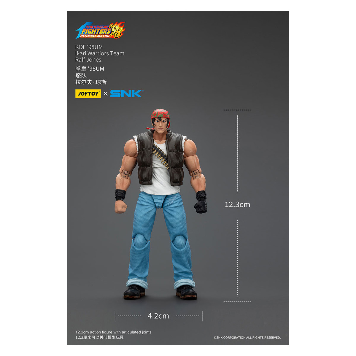 Joytoy X SNK- The King of Fighters 98 UM - Ralf Jones - Equipo Ikari Warriors