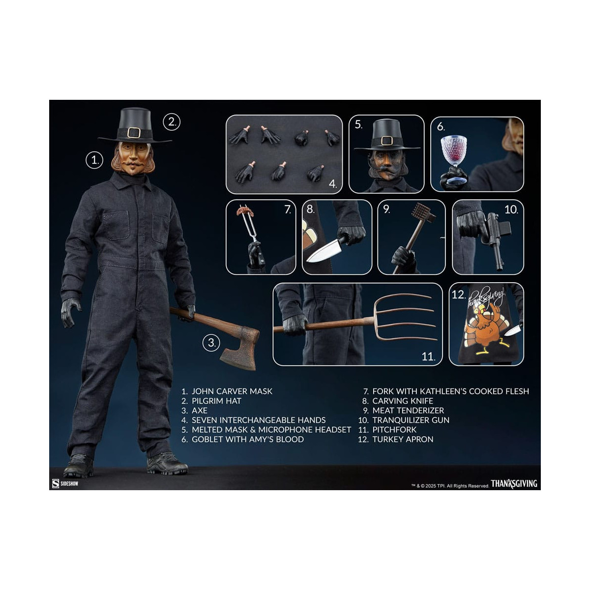 Sideshow - John Carver 1/6 - Acción de Gracias (2023)
