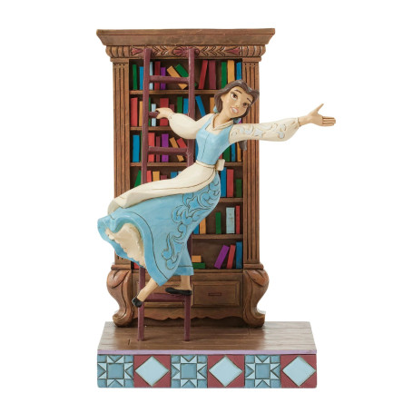 Enesco Disney Traditions by Jim Shore - Belle Bibliothèque - La Bella y la Bestia