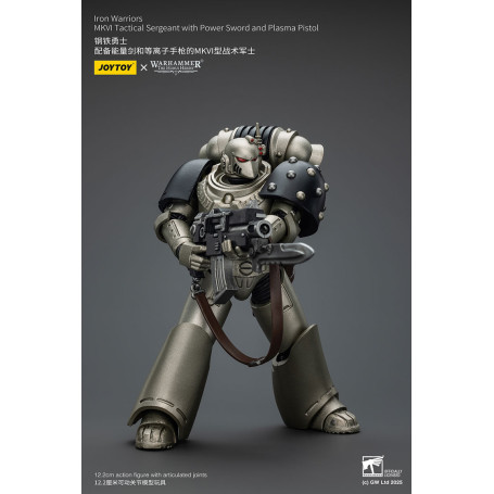 Joytoy - Warhammer - Iron Warriors MKVI Sargento Táctico con Espada de Poder y Pistola de Plasma
