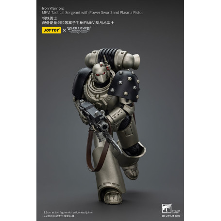 Joytoy - Warhammer - Iron Warriors MKVI Sargento Táctico con Espada de Poder y Pistola de Plasma