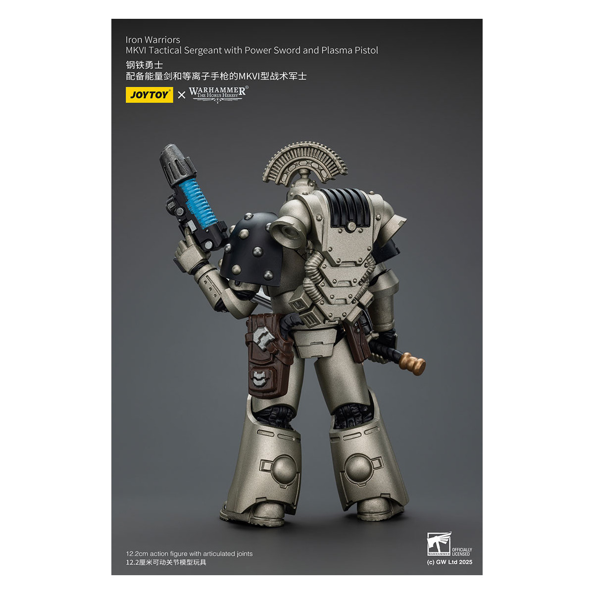 Joytoy - Warhammer - Iron Warriors MKVI Sargento Táctico con Espada de Poder y Pistola de Plasma
