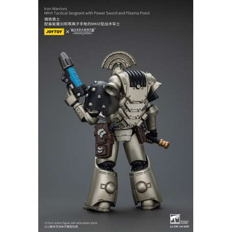 Joytoy - Warhammer - Iron Warriors MKVI Sargento Táctico con Espada de Poder y Pistola de Plasma