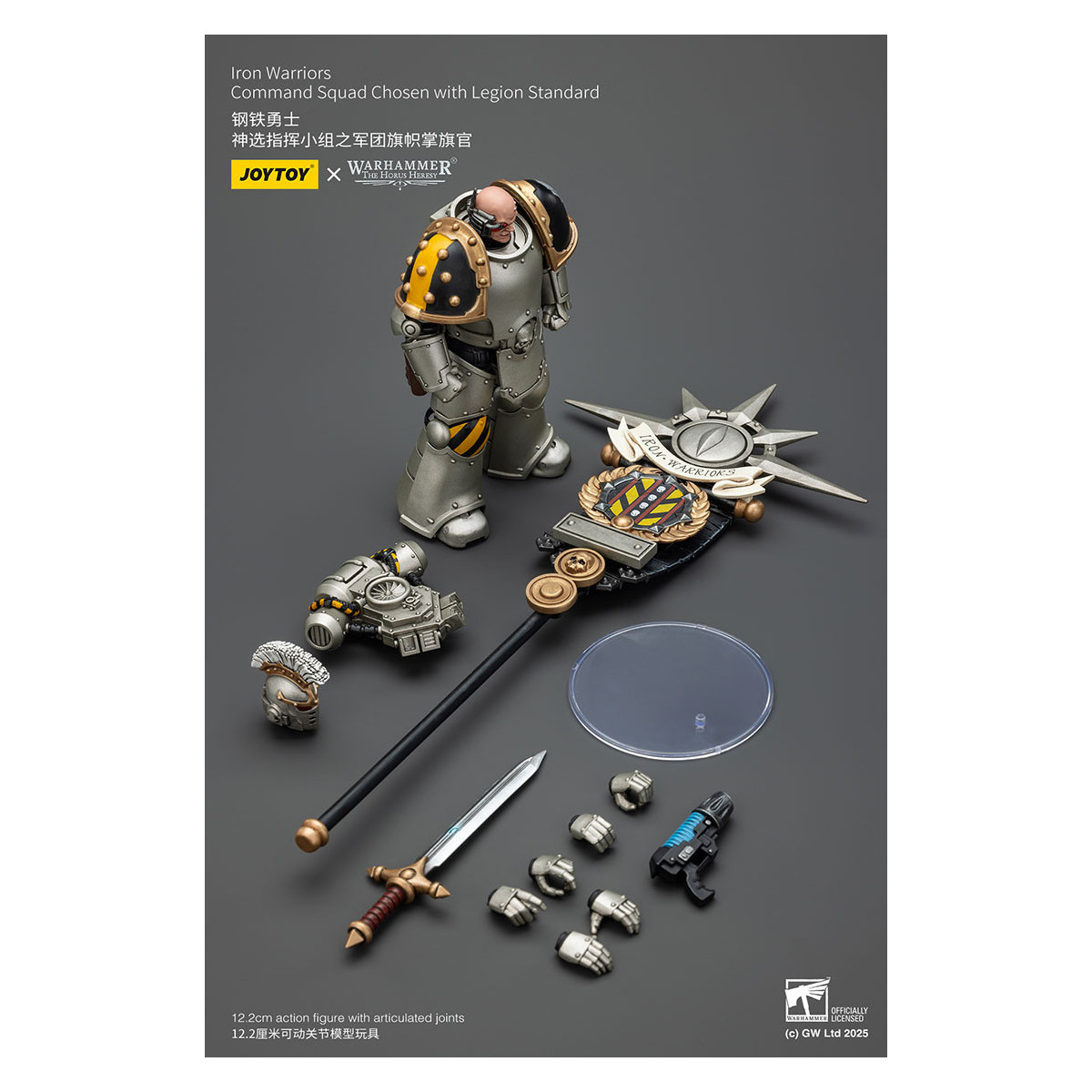 Joytoy - Warhammer - Escuadra de Mando de Guerreros de Hierro Elegidos con Estandarte de Legión