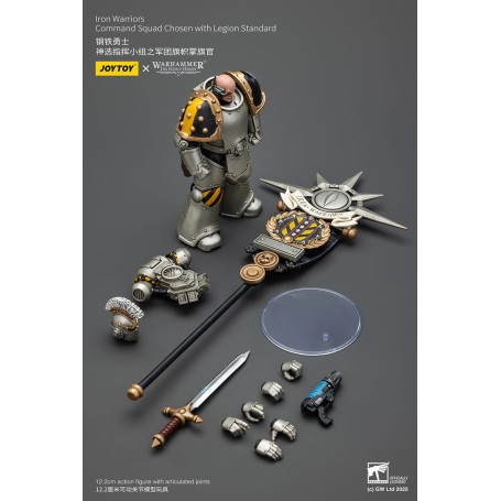 Joytoy - Warhammer - Escuadra de Mando de Guerreros de Hierro Elegidos con Estandarte de Legión