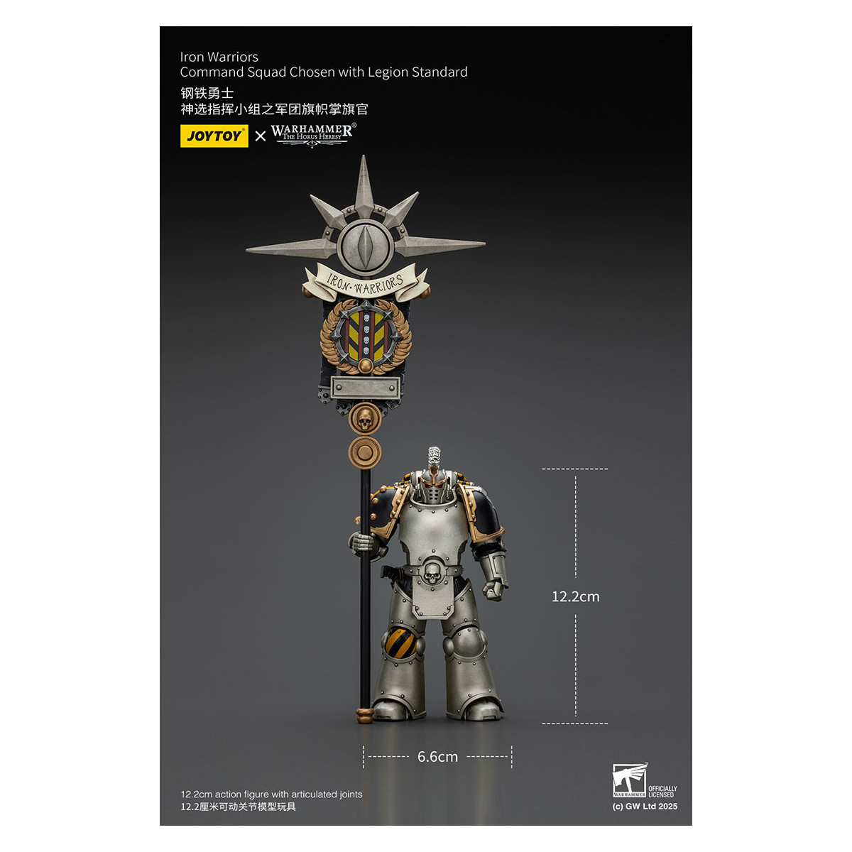 Joytoy - Warhammer - Escuadra de Mando de Guerreros de Hierro Elegidos con Estandarte de Legión