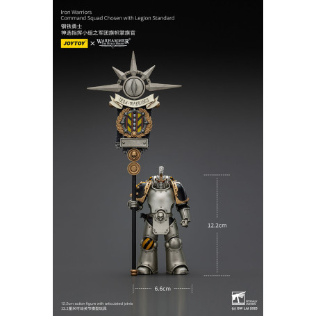 Joytoy - Warhammer - Escuadra de Mando de Guerreros de Hierro Elegidos con Estandarte de Legión