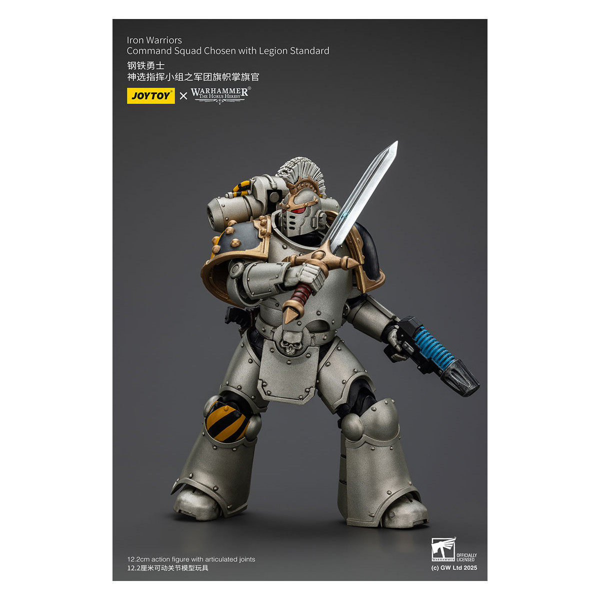 Joytoy - Warhammer - Escuadra de Mando de Guerreros de Hierro Elegidos con Estandarte de Legión